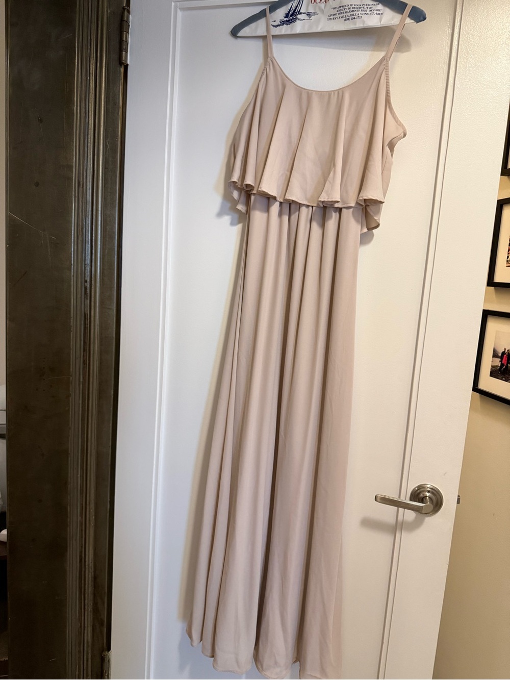 Show me your Mumu -Women's Cream Ruffle Maxi Dress